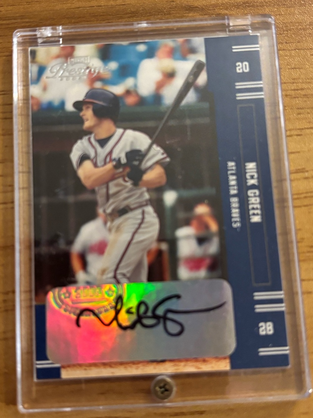 2005 Donruss Zenith Nick Green Certified Auto Atlanta Braves Autograph